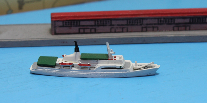 Passenger vessel "Helgoland" grey--green-blue decks(1 p.) D 1966 Hansa S 192